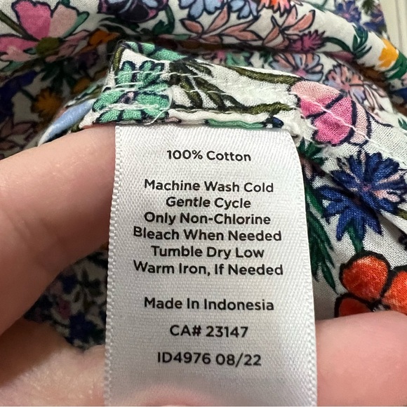 Talbots Women’s Medium Long Sleeve Floral Blouse Preppy Secretary Y1 - Picture 5 of 6